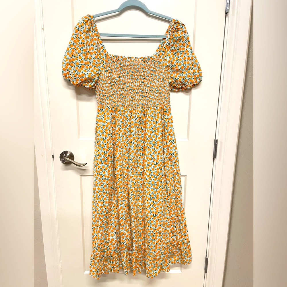 J.Crew Peach Midi Dress size M